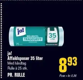 Poetzsch Padborg ja! affaldsposer 35 liter tilbud