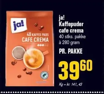 Poetzsch Padborg ja! Kaffepuder cafe crema tilbud