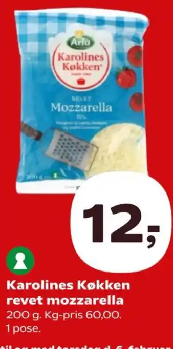 Kvickly Karolines køkken revet mozzarella tilbud