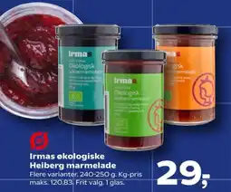 Kvickly IRMAS Økologisk heiberg marmelade tilbud