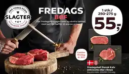 Kvickly Fredagsbøf dansk kalv entrecote eller ribeye tilbud