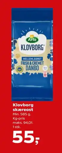 Kvickly Klovborg skæreost tilbud