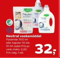 Kvickly Neutral vaskemiddel tilbud