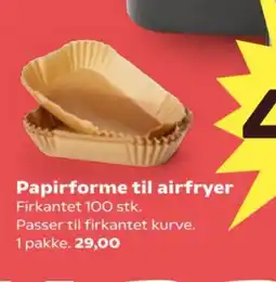 Kvickly Papirforme til airfryer tilbud