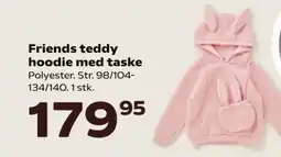 Kvickly Friends teddy hoodie med taske tilbud