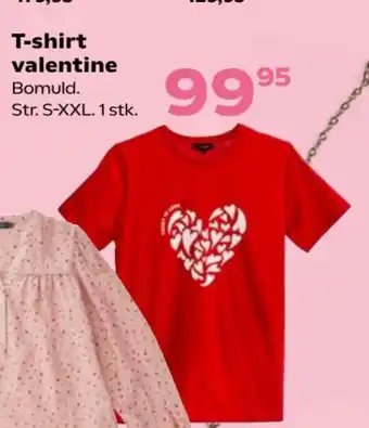 Kvickly T-shirt valentine tilbud