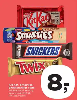 SuperBrugsen Kit Kat, Smarties, Snickers eller Twix tilbud