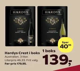 SuperBrugsen Hardys Crest i boks tilbud