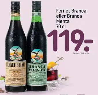 REMA 1000 Fernet Branca eller Branca Menta tilbud