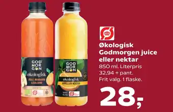 SuperBrugsen Økologisk Godmorgen juice eller nektar tilbud