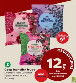 SuperBrugsen Coop bær eller frugt tilbud