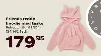 SuperBrugsen Friends teddy hoodie med taske tilbud