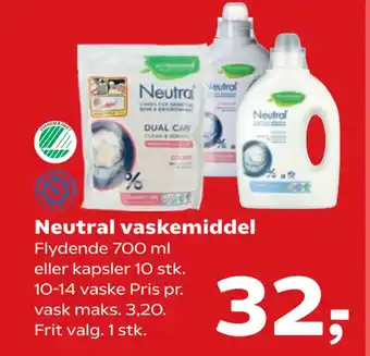 SuperBrugsen Neutral vaskemiddel tilbud