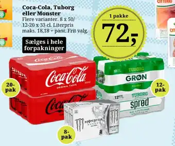 Dagli'Brugsen Coca-Cola, Tuborg eller Monster tilbud