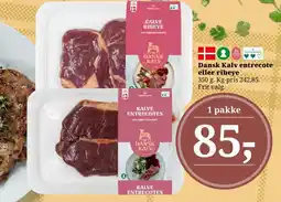 Dagli'Brugsen Dansk Kalv entrecote eller ribeye tilbud