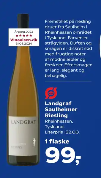 SuperBrugsen Landgraf Saulheimer Riesling tilbud