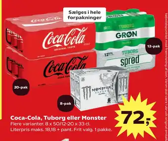 SuperBrugsen Coca-Cola, Tuborg eller Monster tilbud