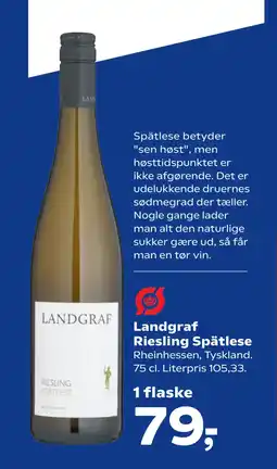 SuperBrugsen Landgraf Riesling Spätlese tilbud