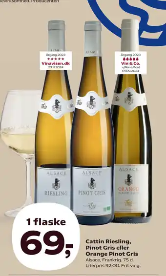 SuperBrugsen Cattin Riesling, Pinot Gris eller Orange Pinot Gris tilbud