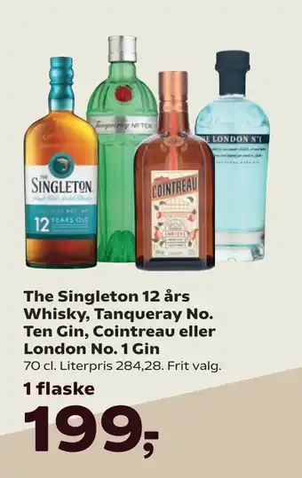 SuperBrugsen The Singleton 12 års Whisky, Tanqueray No. Ten Gin, Cointreau eller London No. 1 Gin tilbud