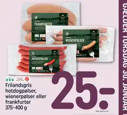 REMA 1000 Frilandsgris hotdogpølser, wienerpølser eller frankfurter tilbud