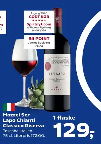 Kvickly Mazzei Ser Lapo Chianti Classico Riserva tilbud