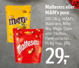 Føtex Maltesers eller M&M’s pose tilbud