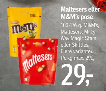 Føtex Maltesers eller M&M’s pose tilbud