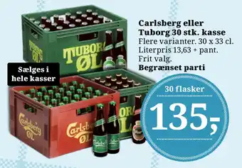 Dagli'Brugsen Carlsberg eller Tuborg 30 stk. kasse tilbud