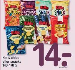 REMA 1000 Kims chips eller snacks tilbud