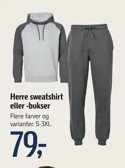 Føtex Herre sweatshirt eller -bukser tilbud