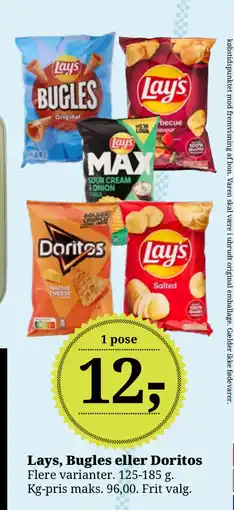 Dagli'Brugsen Lays, Bugles eller Doritos tilbud