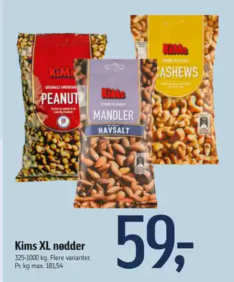 Føtex Kims XL nødder tilbud