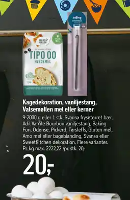 Føtex Kagedekoration, vaniljestang, Valsemøllen mel eller kerner tilbud