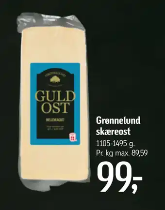 Føtex Grønnelund skæreost tilbud