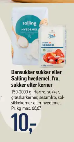 Føtex Dansukker sukker eller Salling hvedemel, frø, sukker eller kerner tilbud