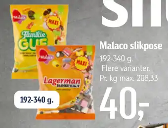 Føtex Malaco slikpose tilbud