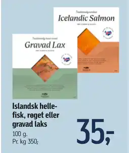 Føtex Islandsk hellefisk, røget eller gravad laks tilbud