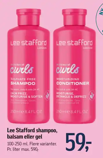 Føtex Lee Stafford shampoo, balsam eller gel tilbud