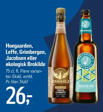 Føtex Hoegaarden, Leffe, Grimbergen, Jacobsen eller økologisk Brokilde tilbud