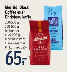 Føtex Merrild, Black Coffee eller Christgau kaffe tilbud