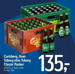 Føtex Carlsberg, Grøn Tuborg eller Tuborg Classic flasker tilbud