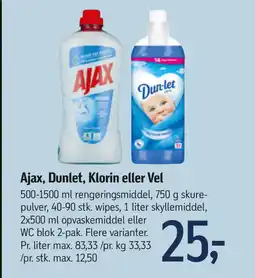 Føtex Ajax, Dunlet, Klorin eller Vel tilbud