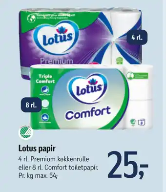 Føtex Lotus papir tilbud