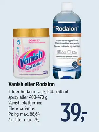 Føtex Vanish eller Rodalon tilbud