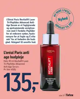 Føtex L’oréal Paris anti age hudpleje tilbud