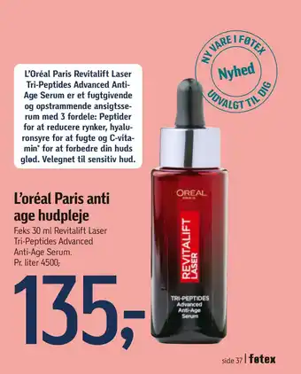 Føtex L’oréal Paris anti age hudpleje tilbud