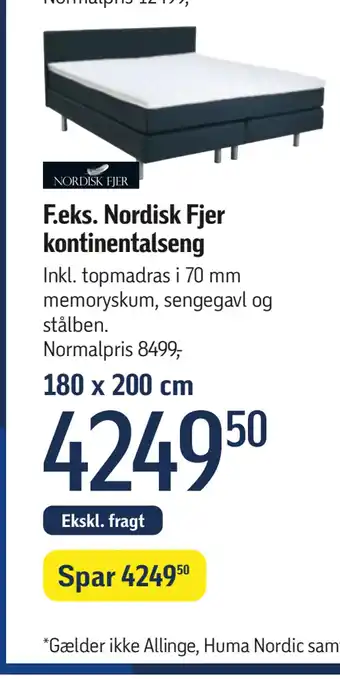 Føtex Nordisk Fjer kontinentalseng tilbud