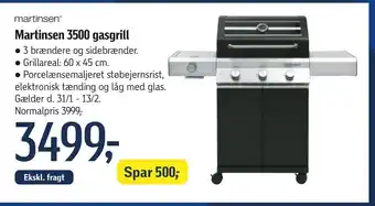 Føtex Martinsen 3500 gasgrill tilbud