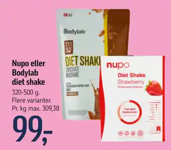 Føtex Nupo eller Bodylab diet shake tilbud